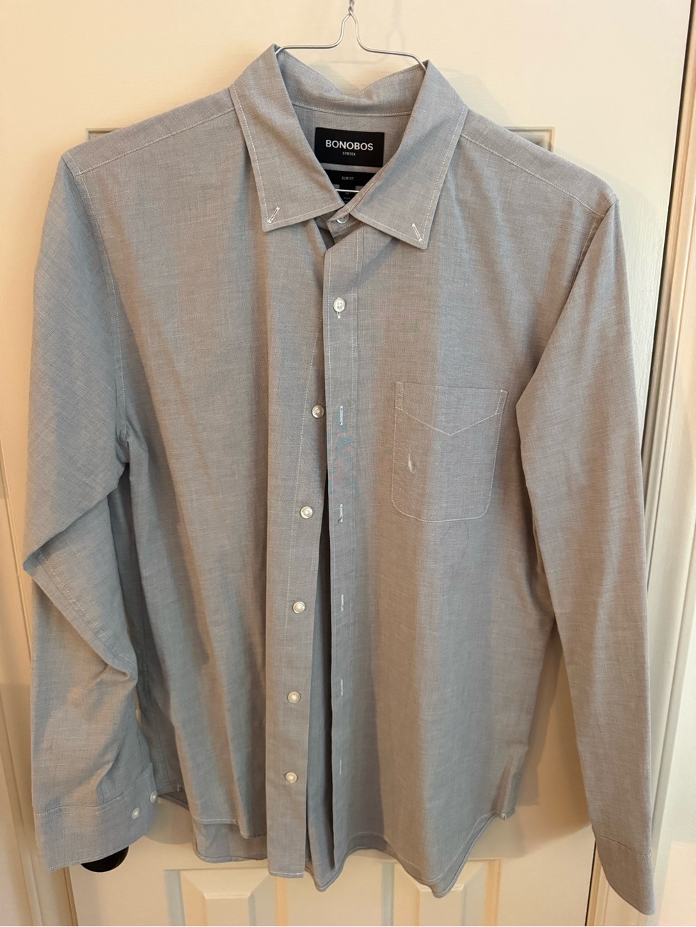 Bonobos Gray Long-Sleeve Button-Up Dress Shirt